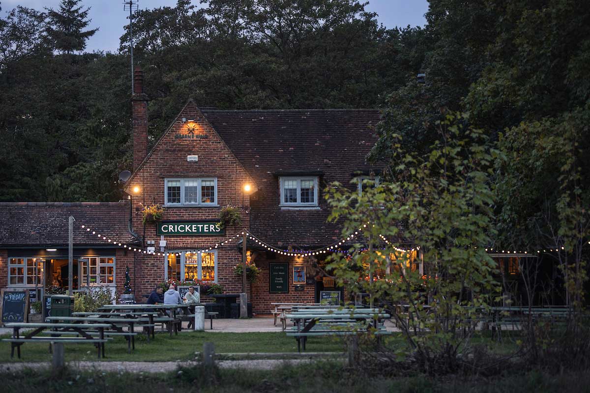 The Cricketers pub on Cricket Hill Lane, Yateley
